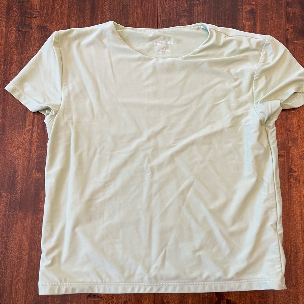 Wild Fable Girl's Light Green T-Shirt